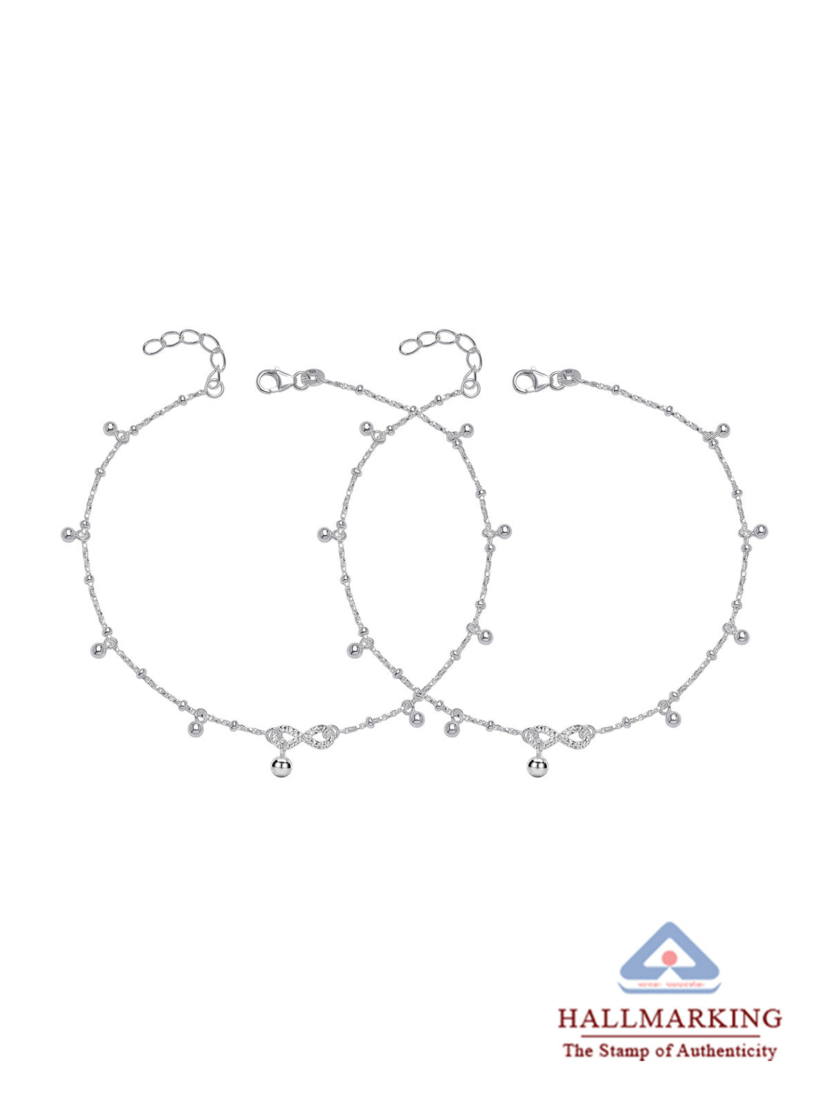Silver Delicate Charm Anklet