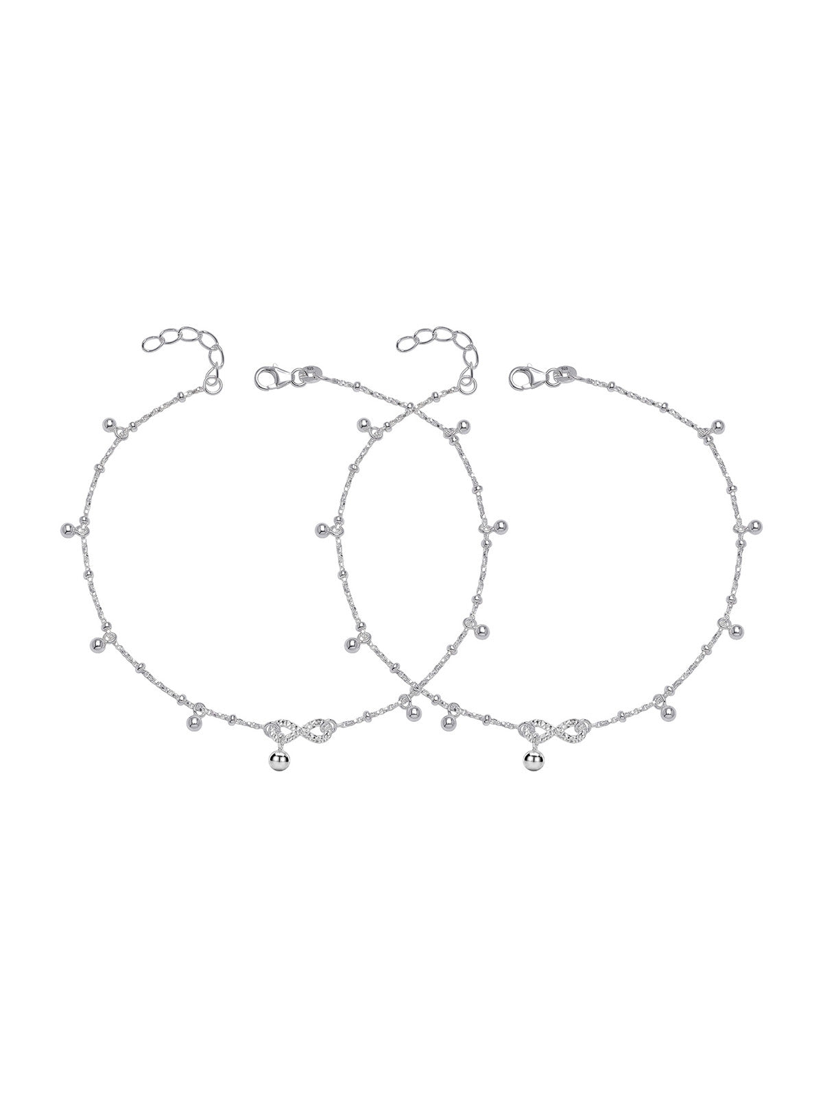 Silver Delicate Charm Anklet