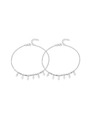 Silver Drift Charm Anklet