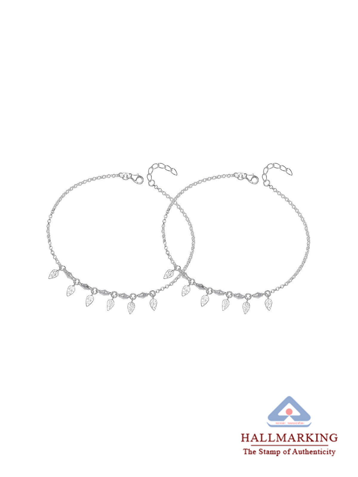 Silver Drift Charm Anklet