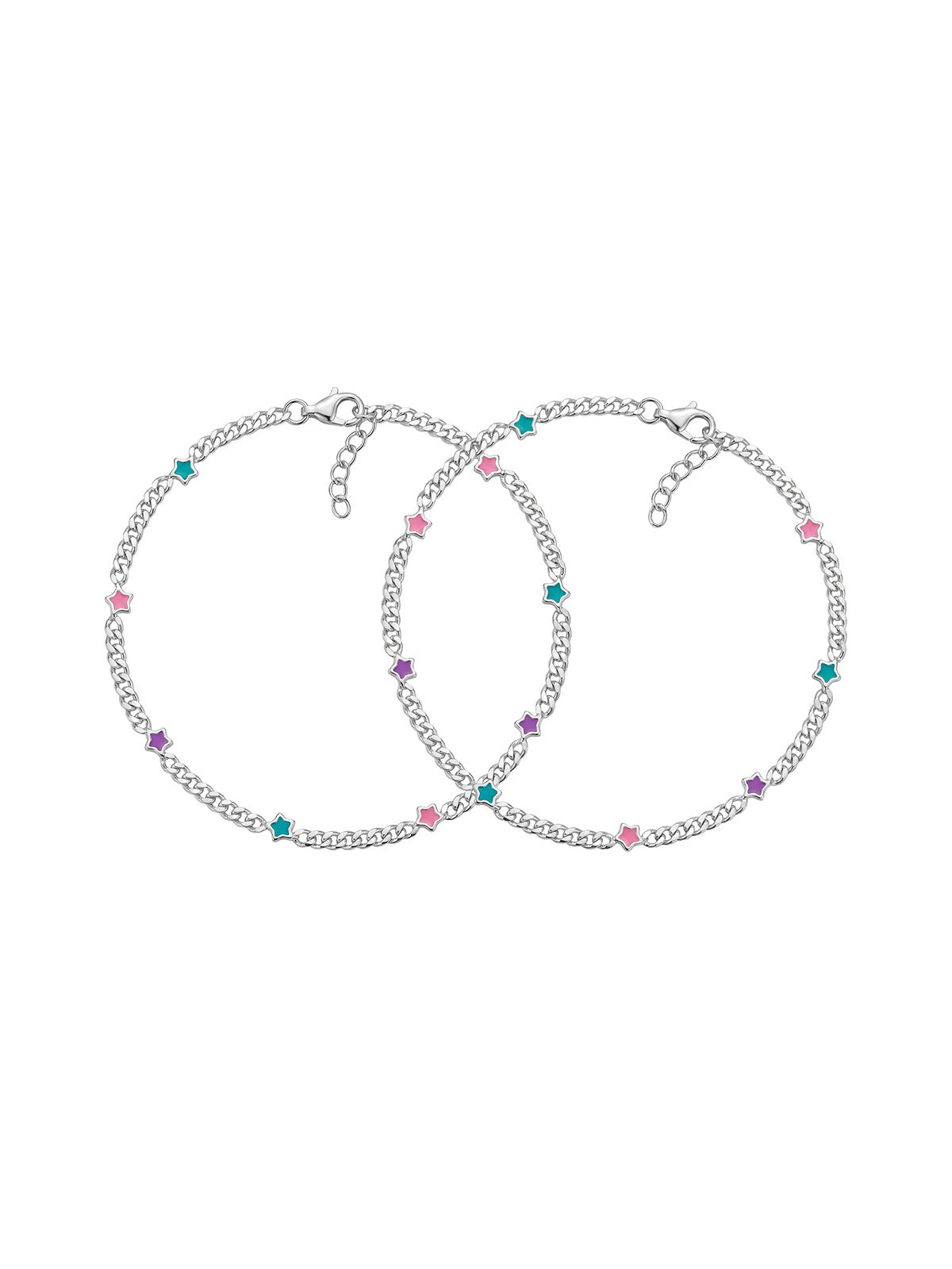 Silver Drift Charm Anklet