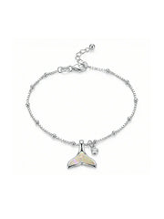 Fish Tale Charm Beaded Chain Bracelet