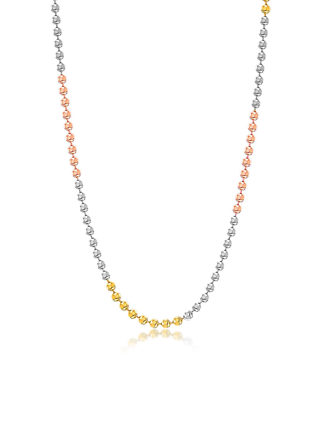 Italian Tricolor Ball Chain Necklace