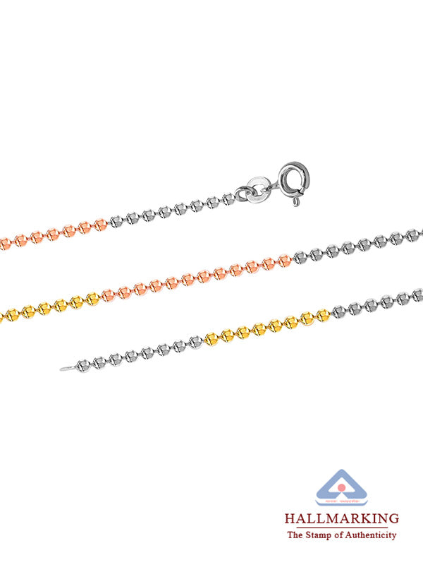 Italian Tricolor Ball Chain Necklace