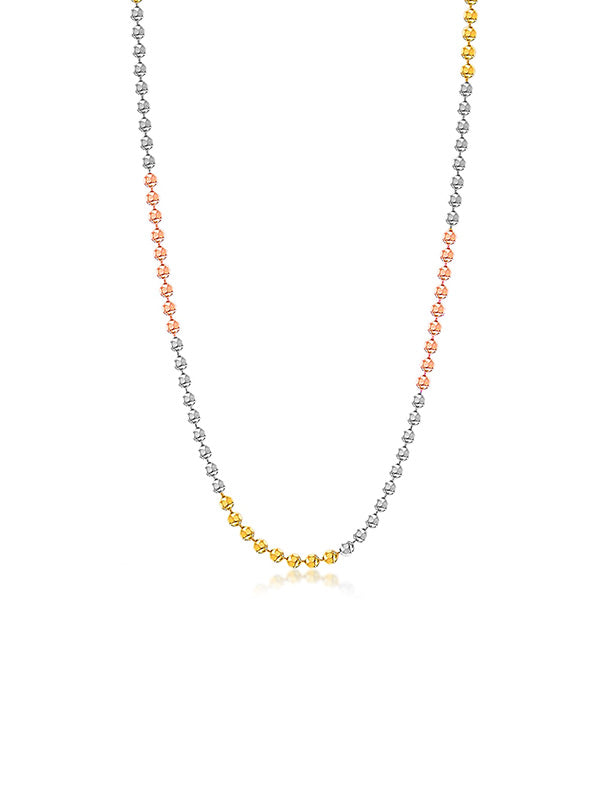 Italian Tricolor Ball Chain Necklace