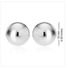 925 Sterling Silver Stud Earrings Light-Weight Classic Ball-Post for Women 10 MM