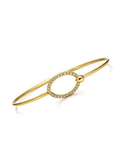 Golden Aurelia CZ Circle Bangle