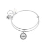 925 Sterling Silver Always By Your Expandable Wire Multi-Charm Bangle Bracelet for Women