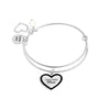 925 Sterling Silver Coast Guard Mom Expandable Wire Multi-Charm Bangle Bracelet for Women