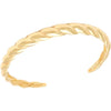 925 Sterling Silver 18K Gold-Plated Italian Cuff Bangle Bracelet for Women Teen
