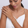 925 Sterling Silver 18K Gold-Plated Italian Cuff Bangle Bracelet for Women Teen