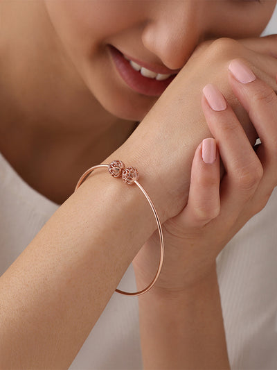 Nyra Laced Ball Statement Bangle for Women