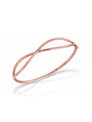 Criss Cross Rose Gold Bangle Bracelet