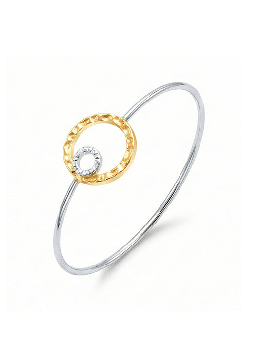 Round Shape Contemporary Bracelet in Dual tone