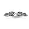 925 Sterling Silver Lion Design Antique Beaded Kada for Men