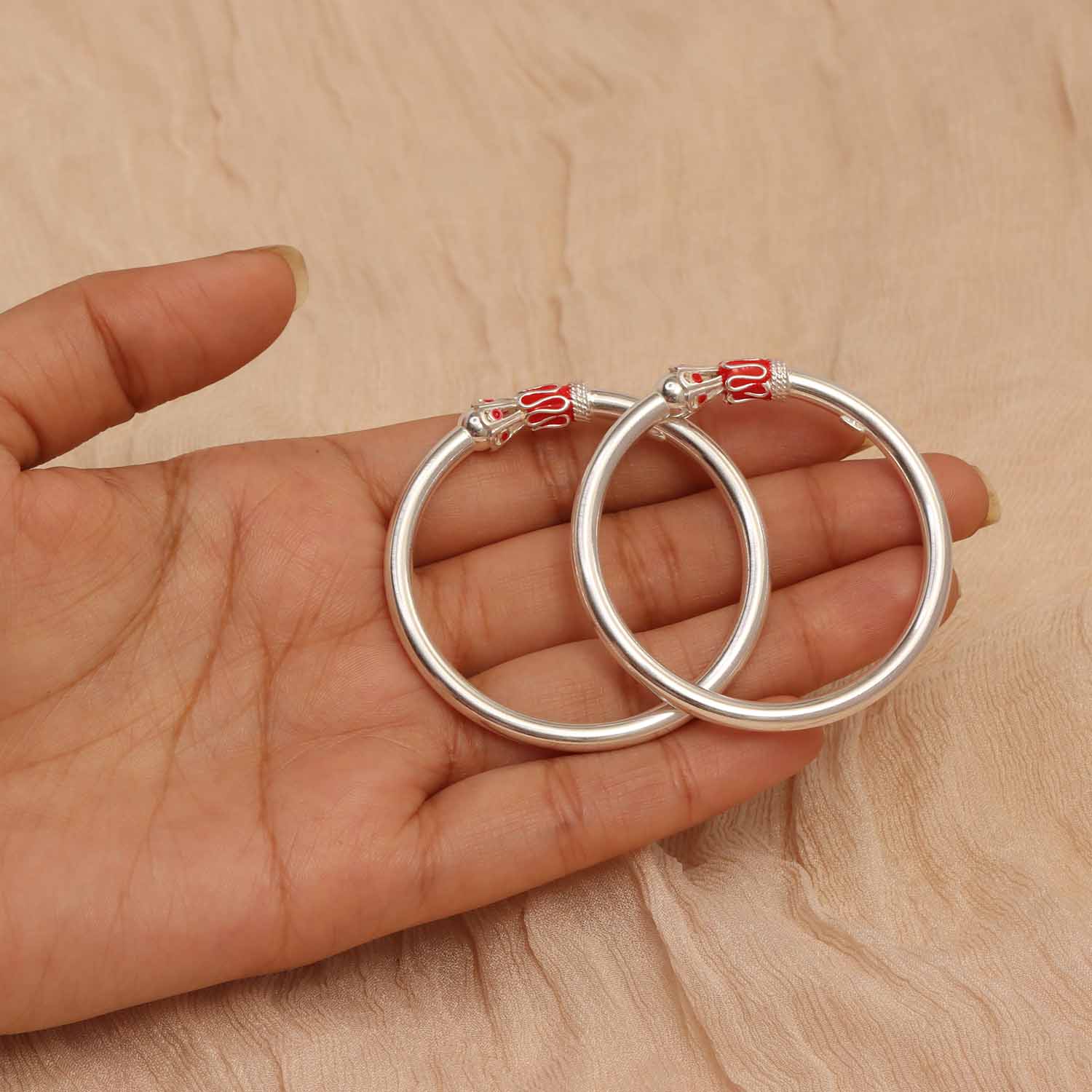 925 Sterling Silver Adjustable Nazariya Kada for Kids