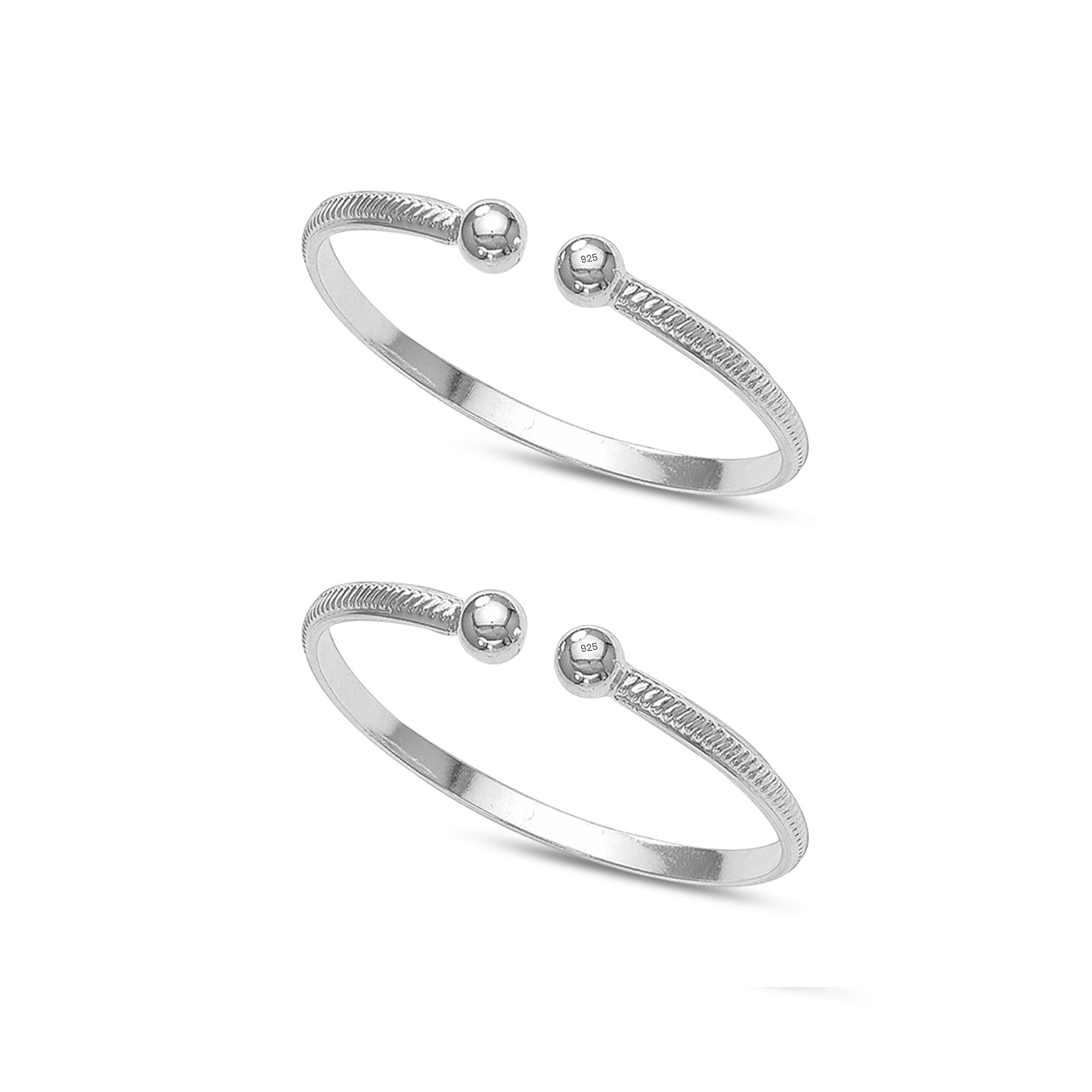 925 Sterling Silver Adjustable Nazariya Kada for Kids