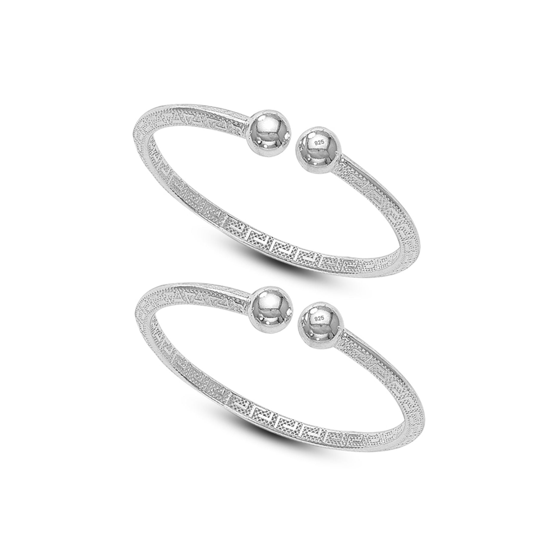 925 Sterling Silver Adjustable Nazariya Kada for Kids