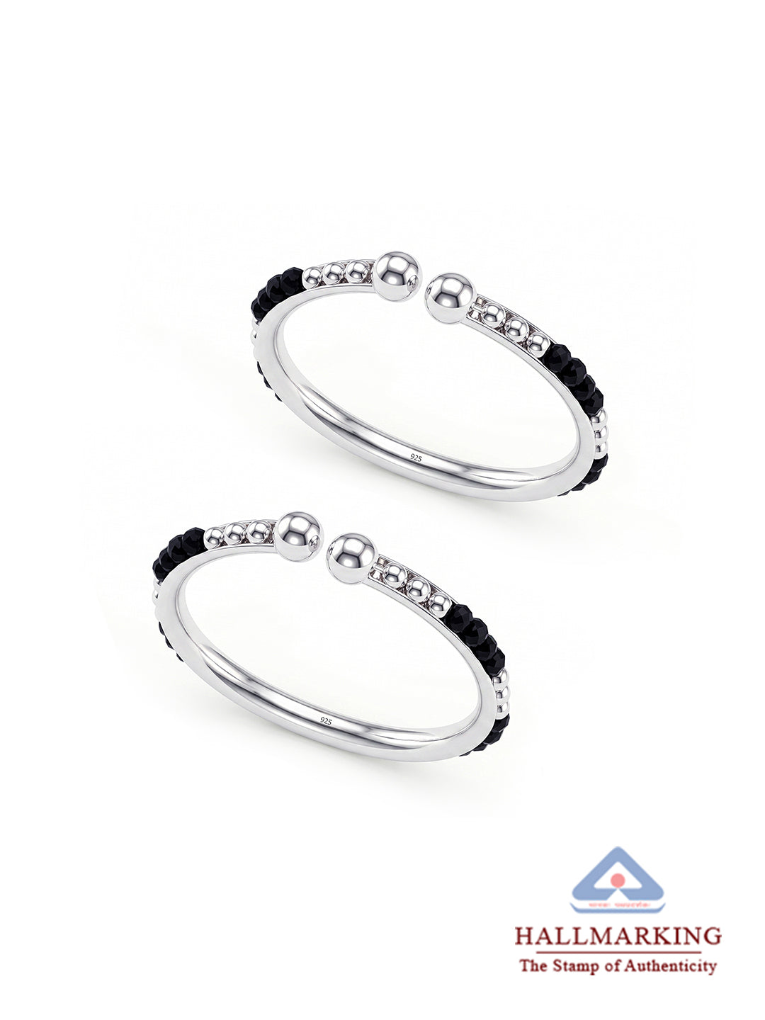 Openable Black Onyx Bead Nazariya Kids Bangle