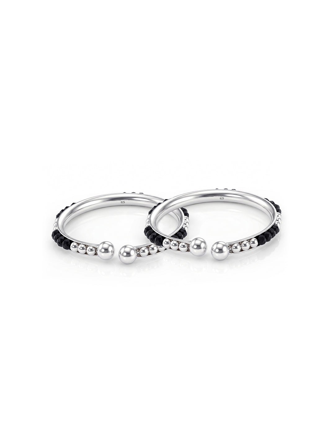 Openable Black Onyx Bead Nazariya Kids Bangle