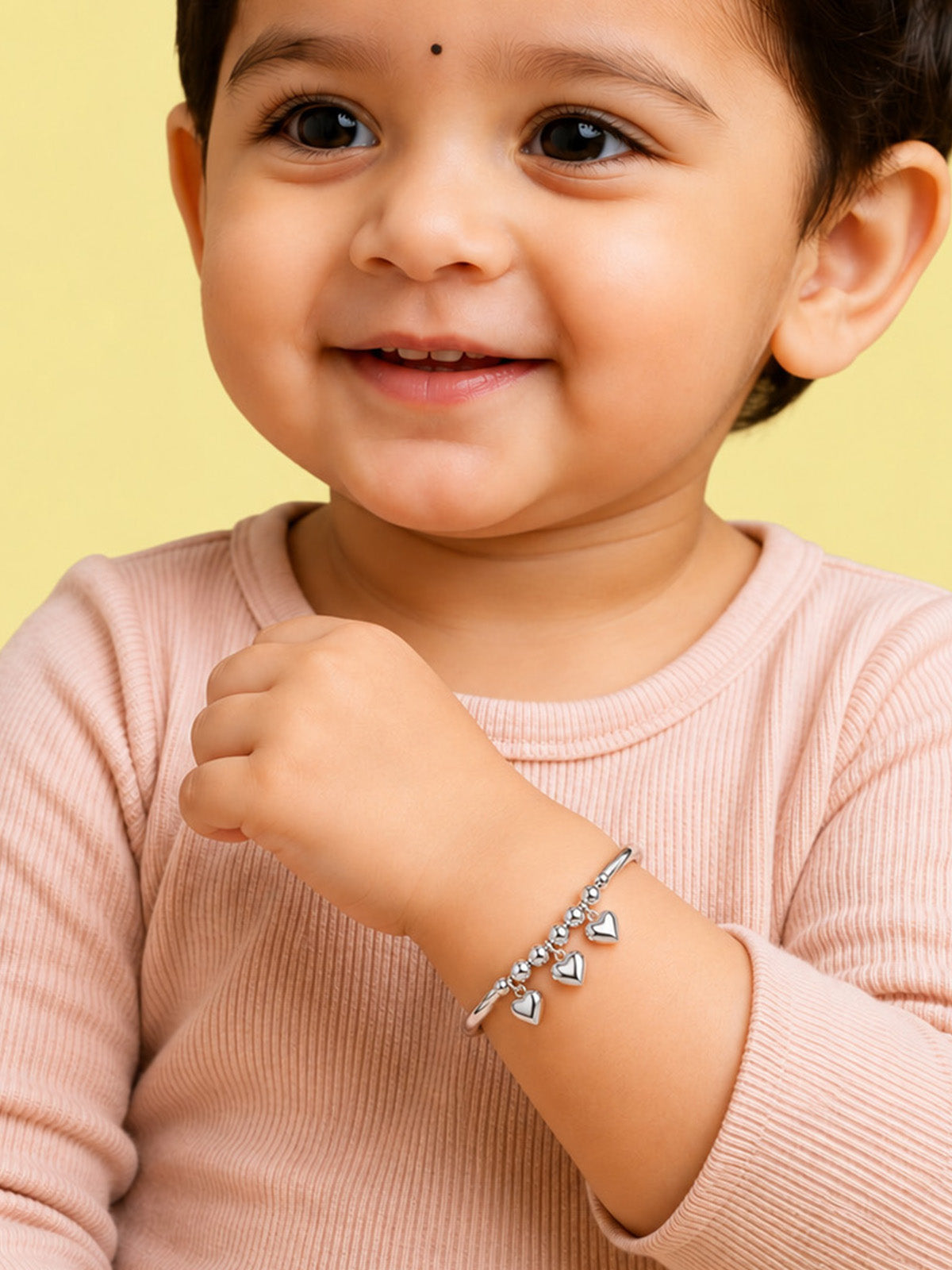 Cartoon Charm Kids’ Silver Nazariya Bangle