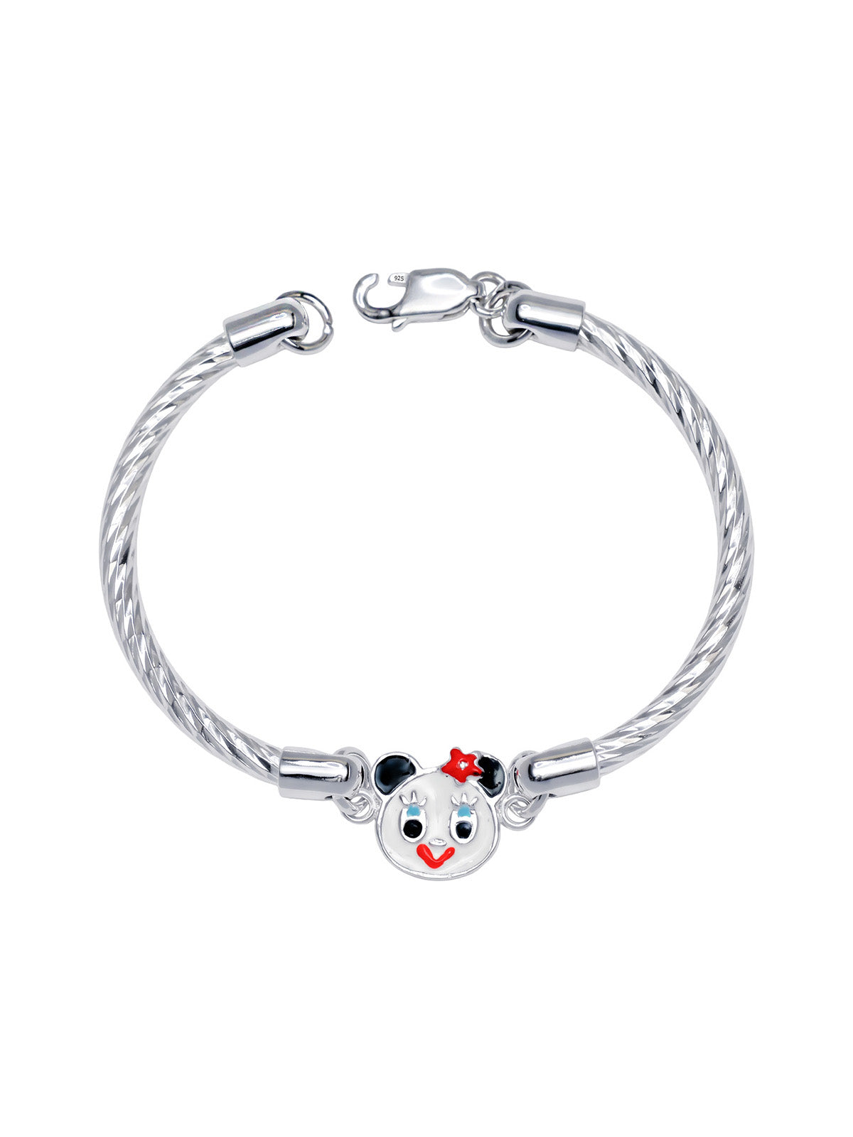 Cartoon Charm Kids’ Silver Nazariya Bangle