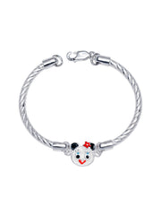 Cartoon Charm Kids’ Silver Nazariya Bangle