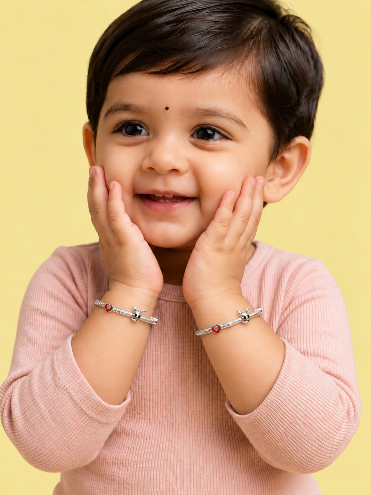 Silver Bunny Charm Kids’ Nazariya Bangles