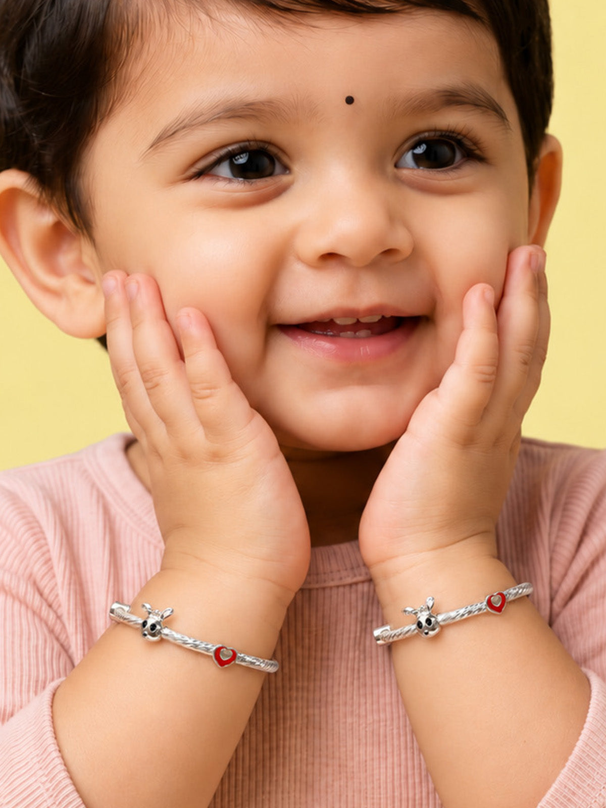 Silver Bunny Charm Kids’ Nazariya Bangles