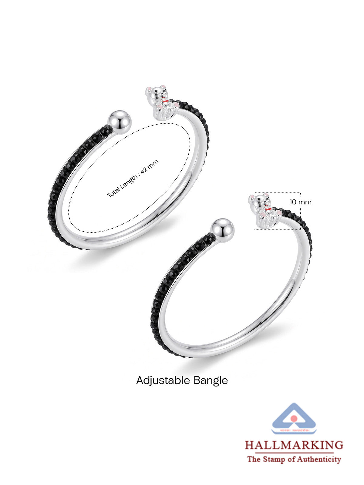 Teddy Bear Kids’ Silver Nazariya Bangle