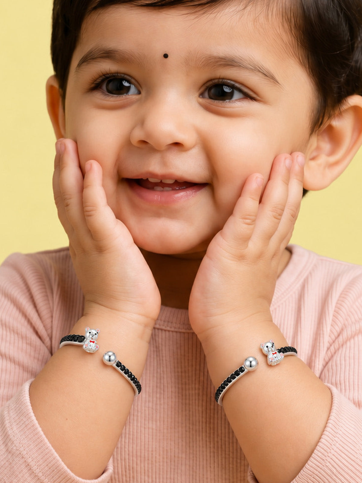 Teddy Bear Kids’ Silver Nazariya Bangle