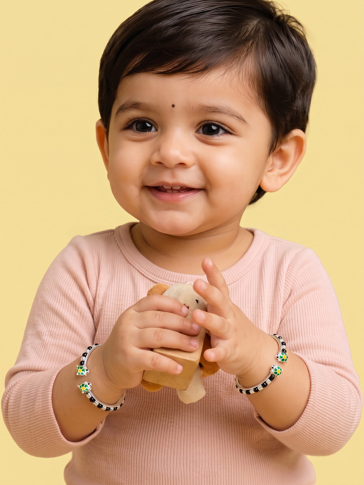 Turtle Charm Kids’ Silver Nazariya Bangle