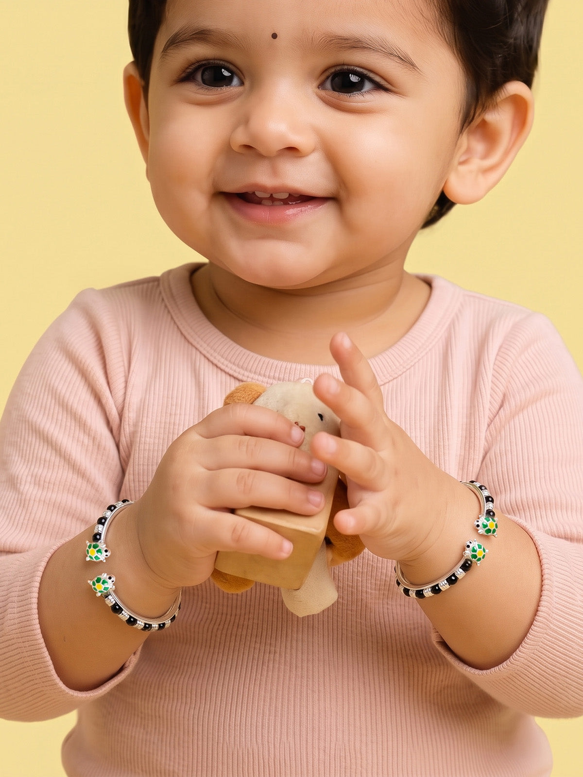 Turtle Charm Kids’ Silver Nazariya Bangle