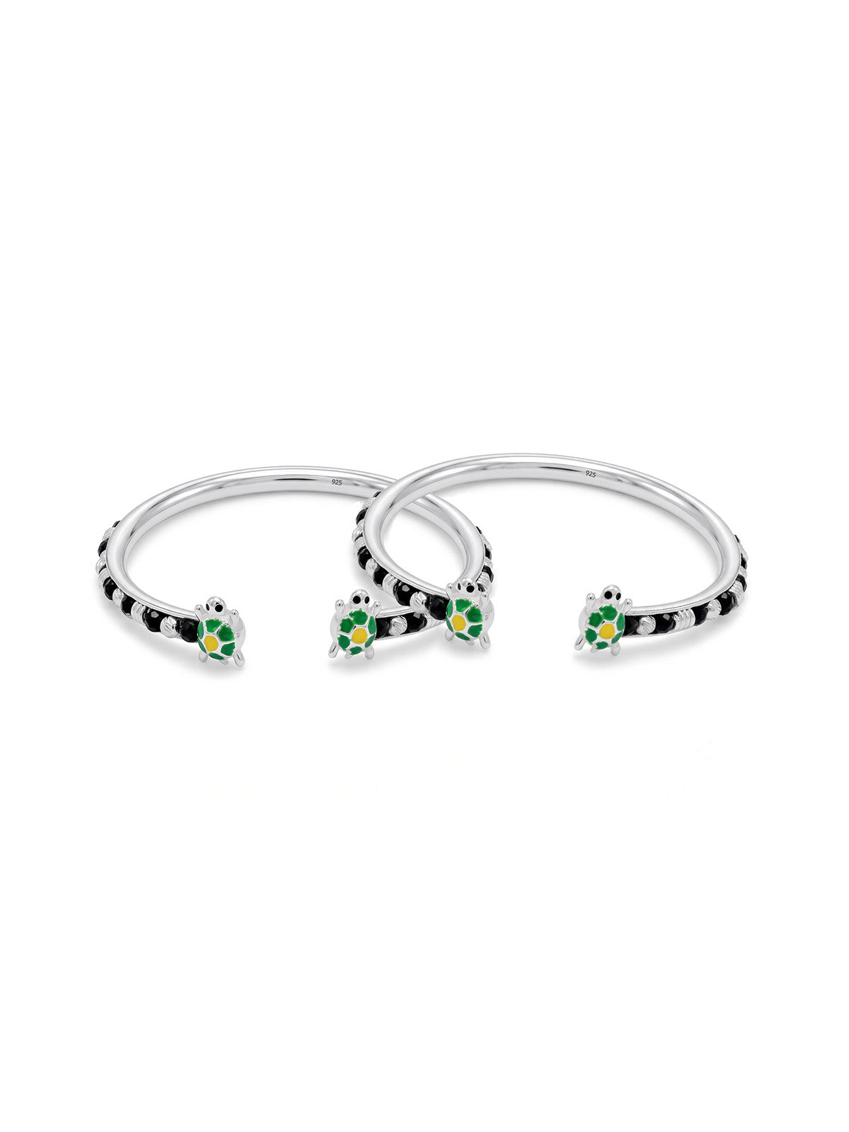 Turtle Charm Kids’ Silver Nazariya Bangle