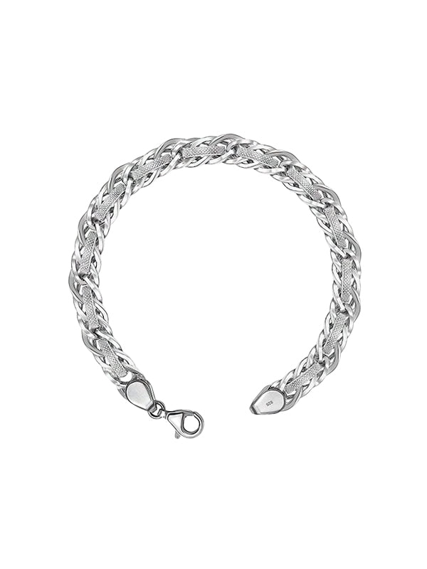 BIS Hallmarked 925 Sterling Silver Designer Chain Bracelet for Men