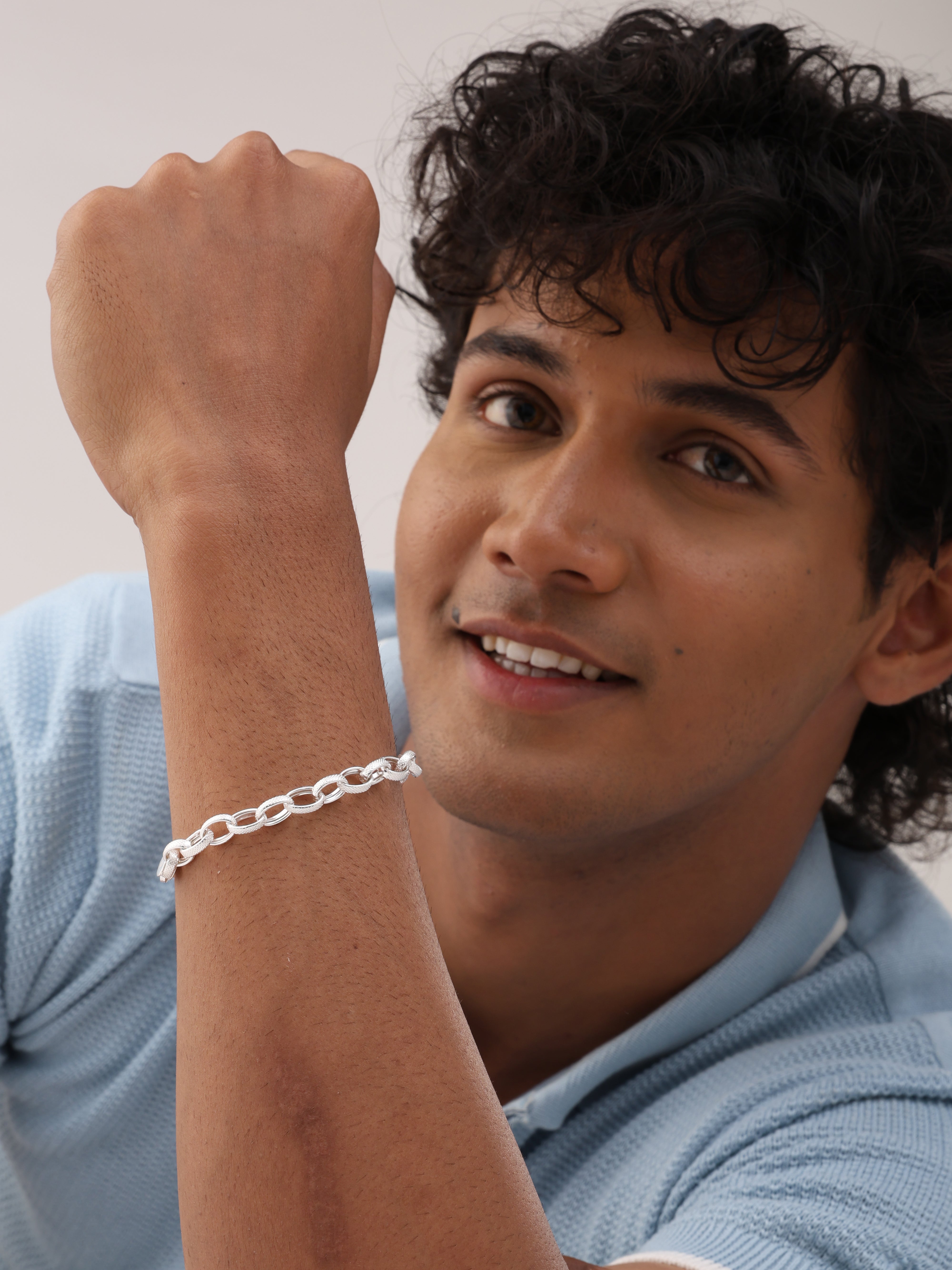 Cava Hollow Men's Chain Bracelet