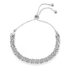 925 Sterling Silver Jewelry Italian Byzantine Sliding Bolo Bracelet for Women