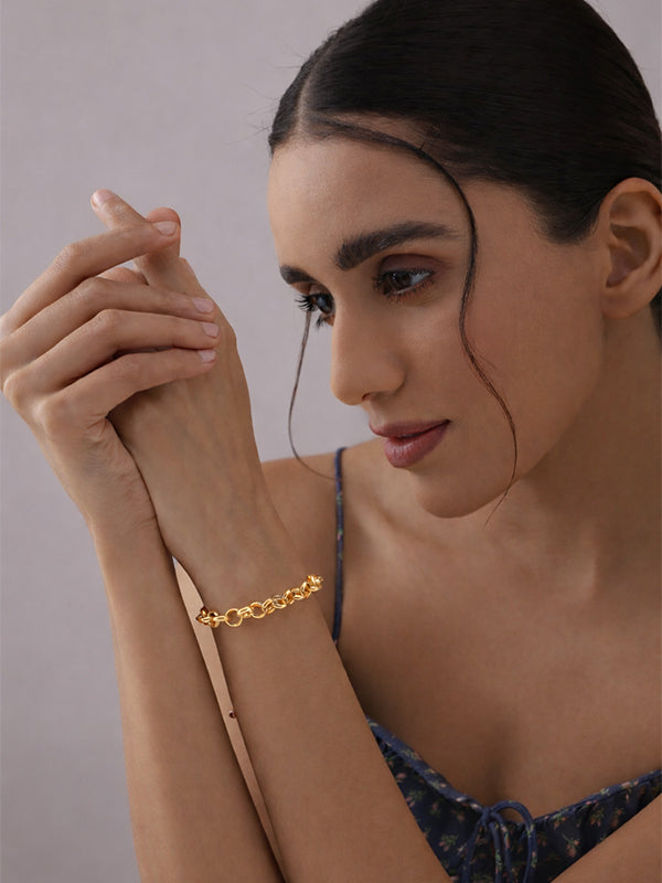 Gold-Plated Sliding Aurelia Link Bracelet