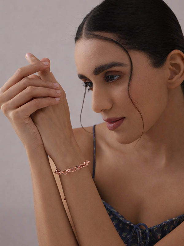 Rose Gold-Plated Sliding Aurelia Link Bracelet