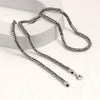 925 Sterling Silver Italian Round Handmade Classic Antique Byzantine Link Chain Necklace for Men and Women 4 MM