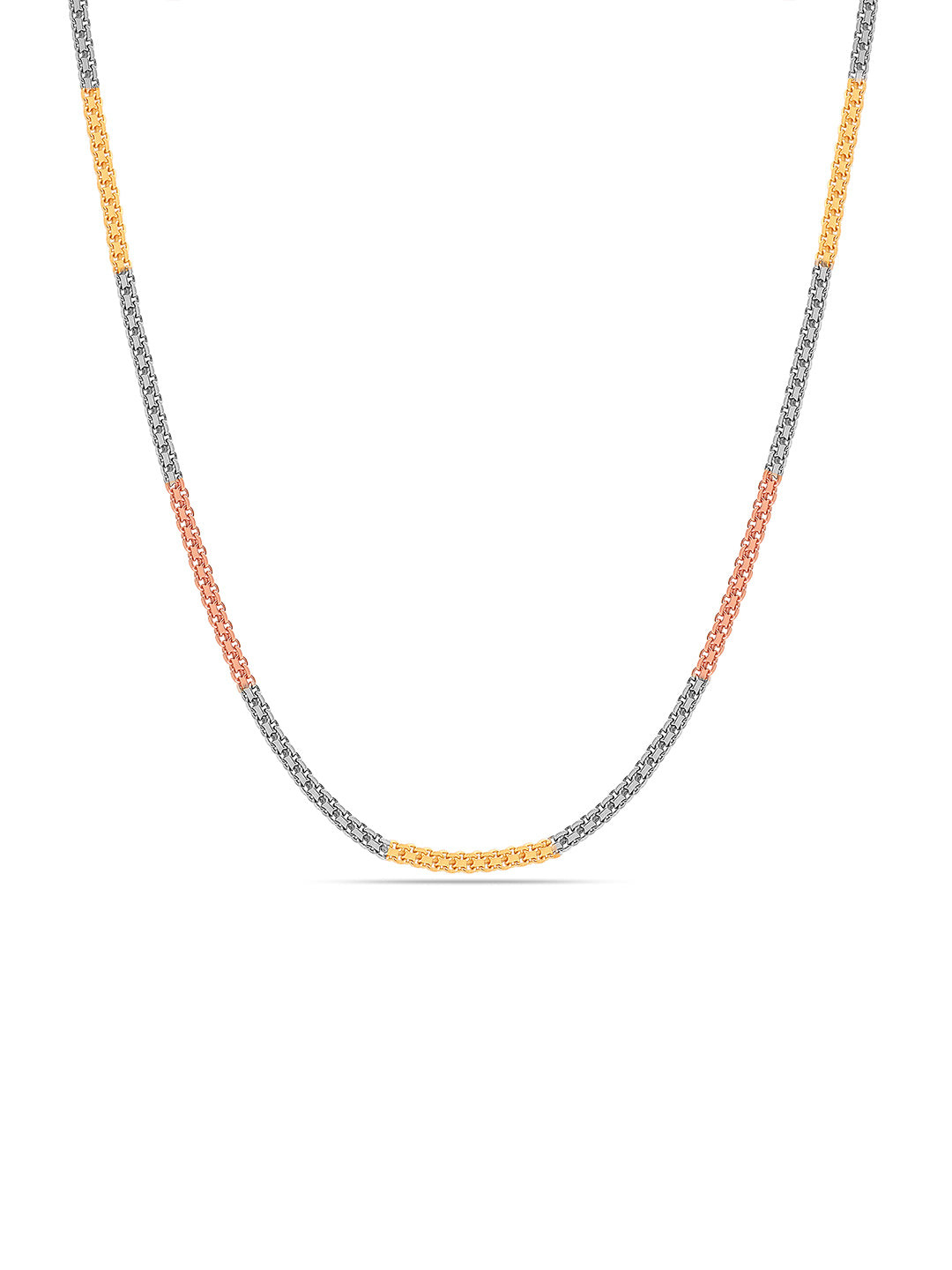 Tricolor Diamond-Cut Bismark Necklace