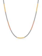 Tricolor Diamond-Cut Bismark Necklace