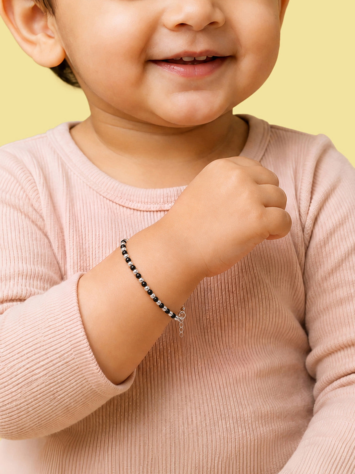 Black Beads Traditional Nazariya Kids Bracelet 1PC