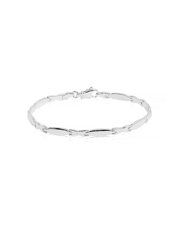 925 Sterling Silver Designer Chain Link Bracelet for Men 22 CM
