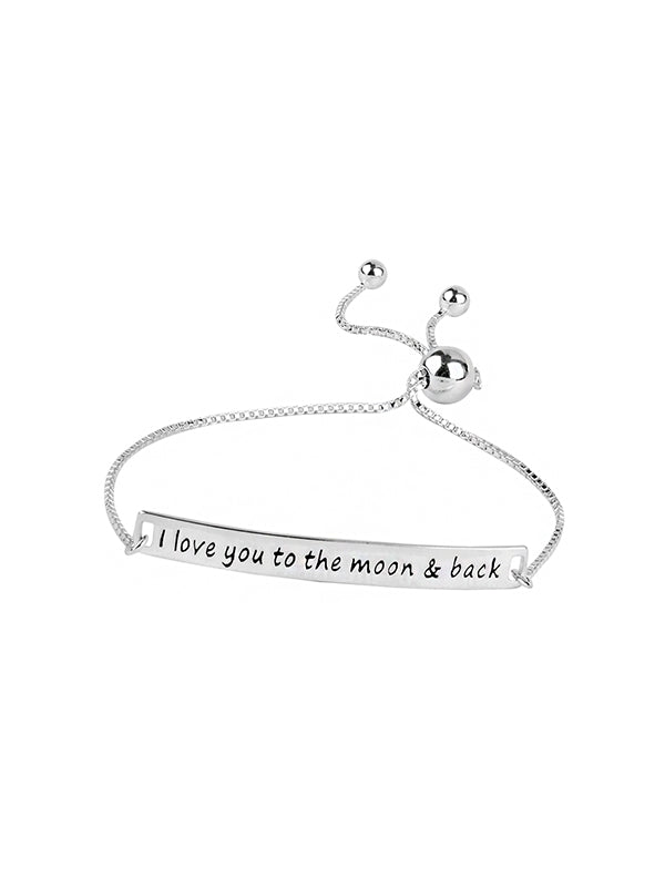 Love You to the Moon Sliding Bracelet