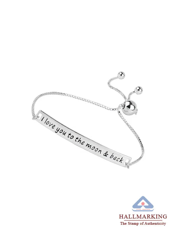 Love You to the Moon Sliding Bracelet