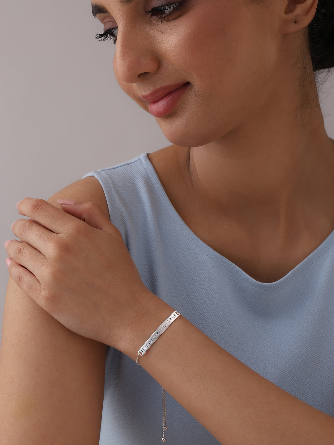 Love You to the Moon Sliding Bracelet