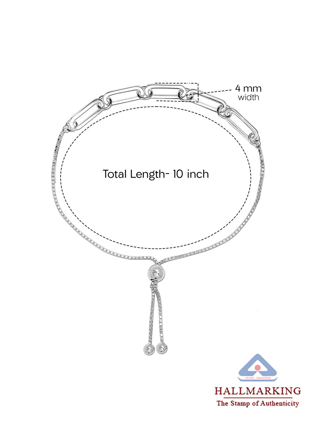 Vela Paperclip Sliding Women's Bracelet
