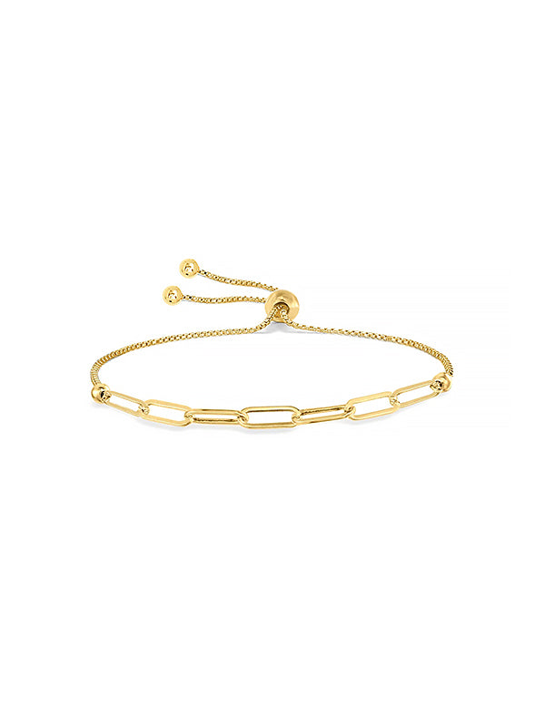 Evara Paper Clip Slider Bracelet for Women
