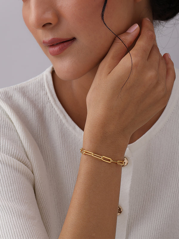 Evara Paper Clip Slider Bracelet for Women